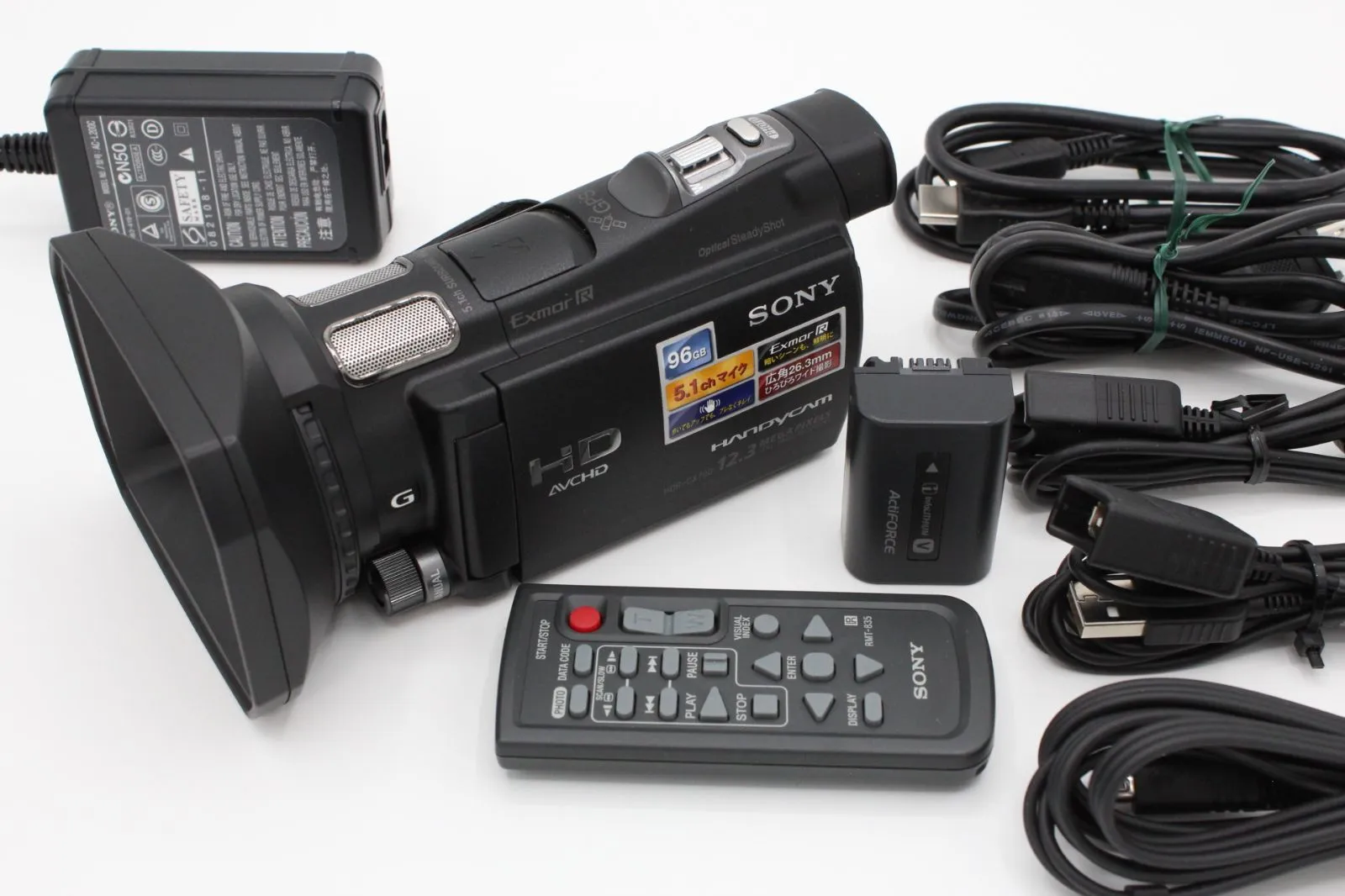USB接続サポートケーブル美品 SONY HDR-CX700V ビデオカメラレコーダー ハンディ ブラック