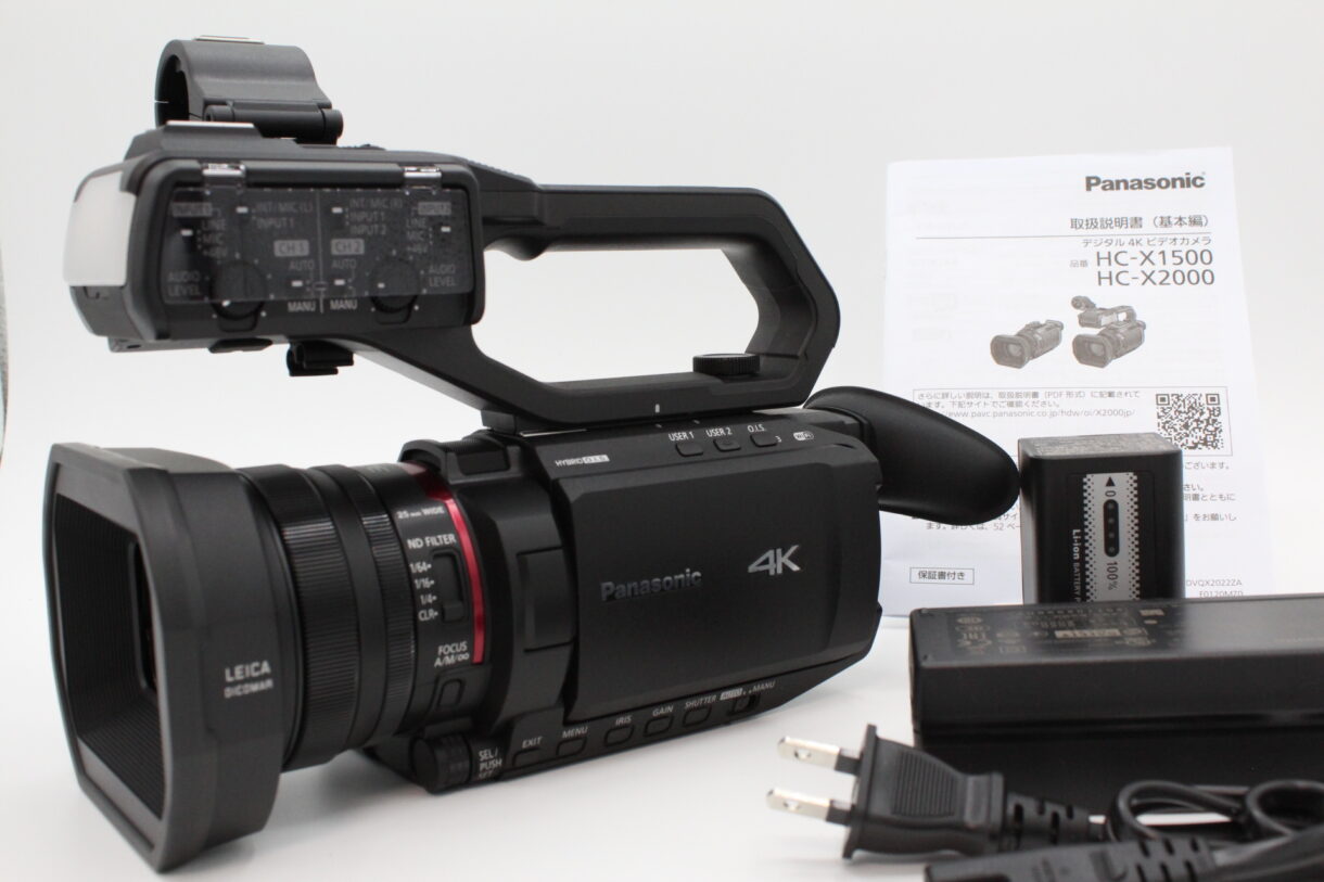 新級品】PANASONIC パナソニック 4K ビデオカメラ X2000 SDダブル