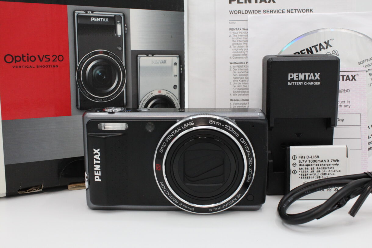【良品】PENTAX ペンタックス Optio VS20 ノーブルブラック 1600万画素 28mm 20倍 小型軽量 OPTIOVS20BK
