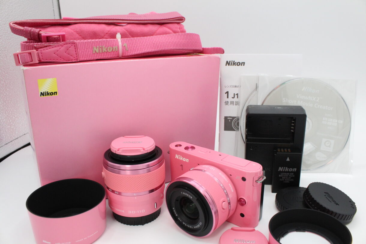 Nikon 1 J1 ダブルズームキット ピンクスペシャルキットズームレンズ - デジタルカメラ