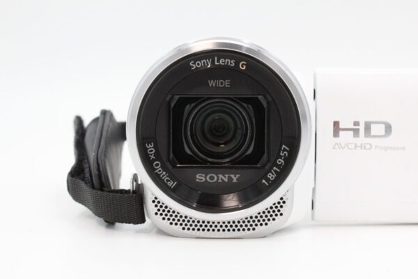 【良品】SONY ソニー ビデオカメラHDR-CX675 32GB 光学30倍 ホワイト Handycam HDR-CX675 W #LE2024829 - 画像 (2)