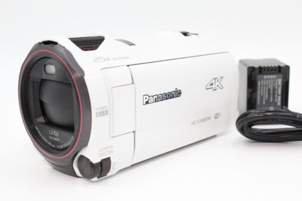 【美品】PANASONIC パナソニック 4K ビデオカメラ VX985M 64GB ホワイト #LE2024970