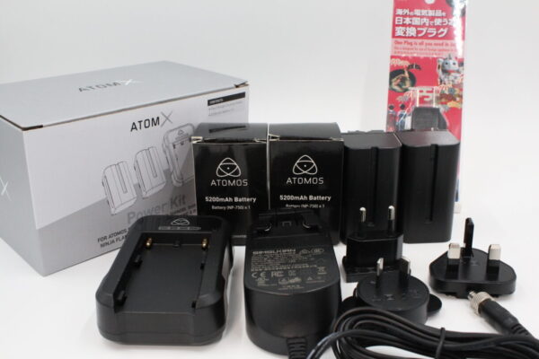 【良品】ATOMOS アトモス バッテリー2個+バッテリーチャージャーセット Power Kit2 ATOMXPWKT2【PSE認証済】 #LE2024979