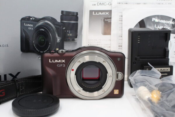 【美品】PANASONIC パナソニック ミラーレス一眼カメラ LUMIX GF3 ボディ センシュアルブラウン #LE20249771