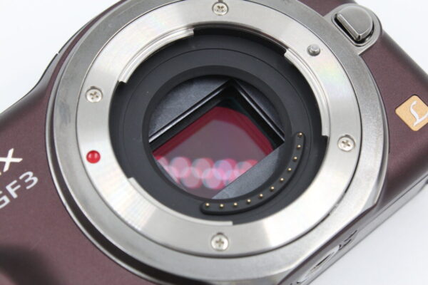 【美品】PANASONIC パナソニック ミラーレス一眼カメラ LUMIX GF3 ボディ センシュアルブラウン #LE20249771 - 画像 (11)
