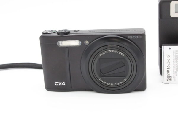 【美品】RICOH リコー CX4 ブラック 光学10.7倍ズーム 広角28mm #LE2025032