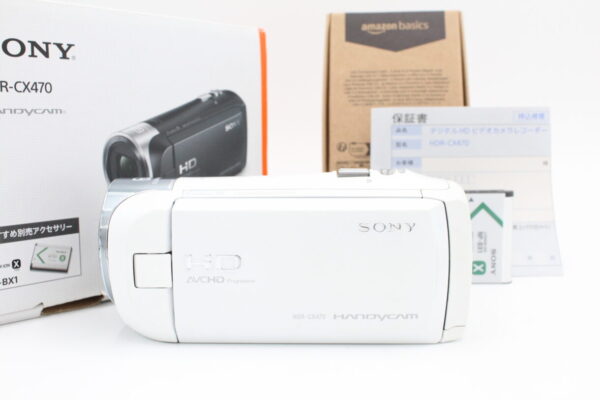 【良品】SONY ソニー ビデオカメラ Handycam HDR-CX470 ホワイト #LE2025070