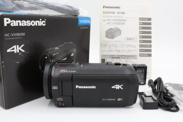 【良品】Panasonic パナソニック 4K ビデオカメラ VX985M 64GB あとから補正 ブラック HC-VX985M-K#LE2025076