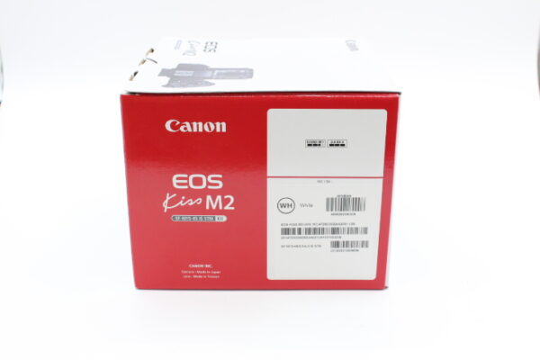 【未開封品】Canon キヤノン ミラーレス一眼カメラ EOS Kiss M2 標準ズームレンズキット ホワイト KISSM2WH-1545 #LE2025449 - 画像 (2)