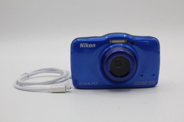 【良品】Nikon ニコン デジタルカメラ S32 防水 1300万画素 ブルー S32BL#LE2025514