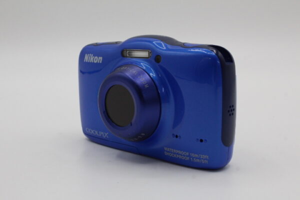 【良品】Nikon ニコン デジタルカメラ S32 防水 1300万画素 ブルー S32BL#LE2025514 - 画像 (2)