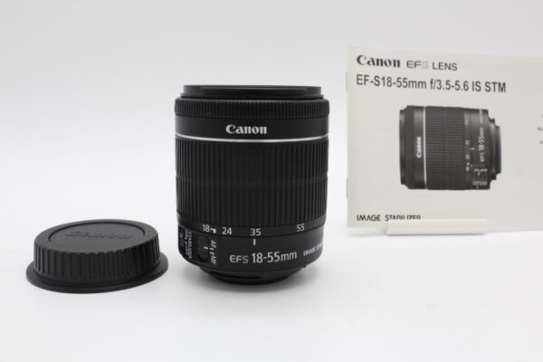 【美品】CANON キヤノン 標準ズームレンズ EF-S18-55mm F3.5-5.6 IS STM APS-C対応 #LE20256541