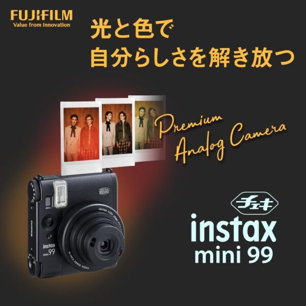 【新品】FUJIFILM 富士フイルム チェキ インスタントカメラ instax mini 99 ブラック INS MINI 99 TH - 画像 (3)