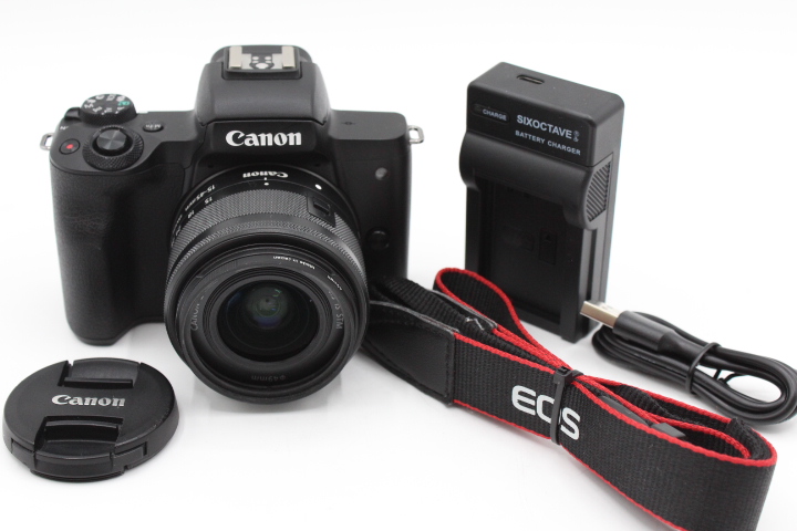 【純正】Canon EOS Kiss M ミラーレス一眼カメラ(本体+付属品) Canon EOS kiss Mミラーレスカメラ 本体と付属品