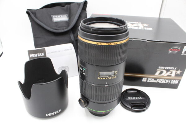 【美品】PENTAX ペンタックス smc PENTAX-DA★60-250mmF4ED[IF] SDM 望遠ズームレンズ 21750 ブラック #LE2025688
