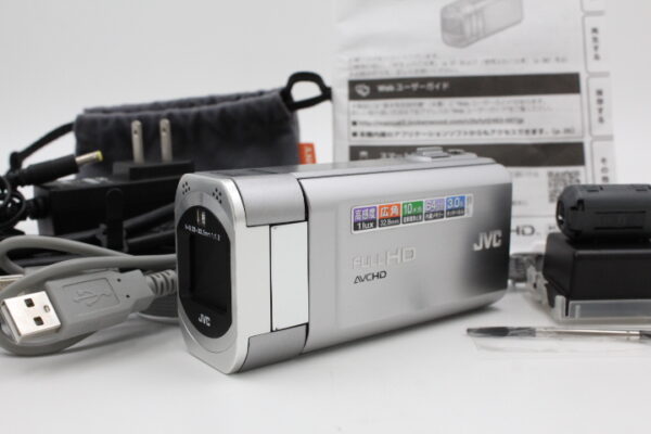【良品】JVCケンウッド JVC EVERIO 内蔵メモリー64GB シルバー GZ-V590-S #LE2025837