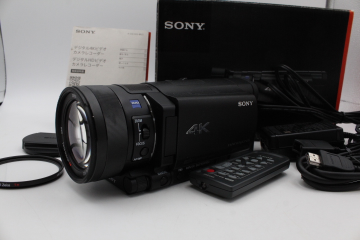 【美品】SONY ソニー ビデオカメラ FDR-AX100 4K 光学12倍 ブラック Handycam FDR-AX100 BC #LE20257751