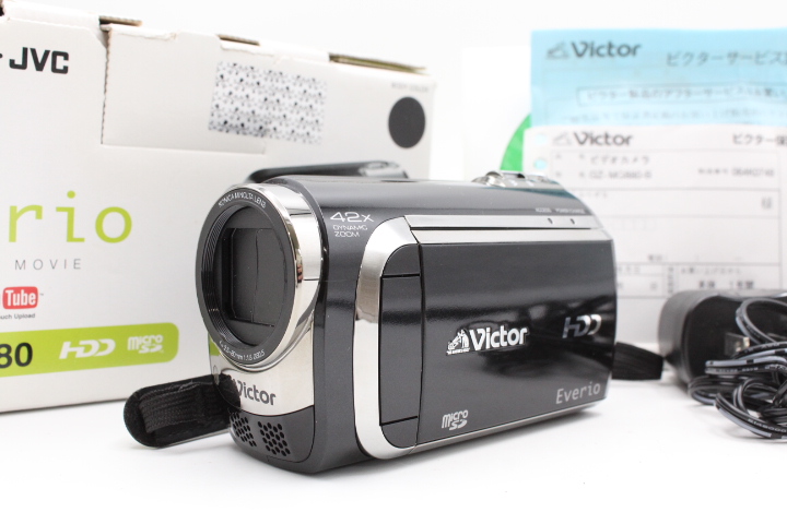 【美品】JVC KENWOOD ケンウッド ビクター 120GBハードディスクムービー クリアブラック GZ-MG880-B #LE2025696