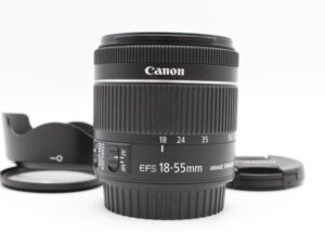 【美品】CANON キヤノン 標準ズームレンズ EF-S18-55mm F4.0-5.6IS STM APS-C対応 #LE2026059
