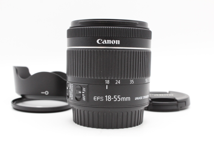 【美品】CANON キヤノン 標準ズームレンズ EF-S18-55mm F4.0-5.6IS STM APS-C対応 #LE2026059