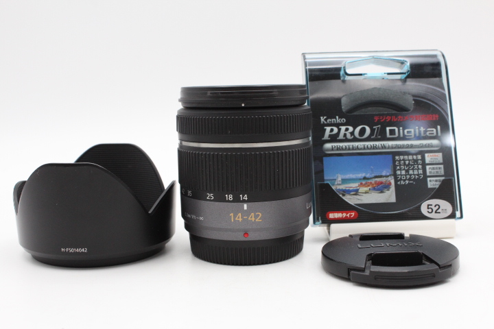 【良品】PANASONIC パナソニック LUMIX G VARIO 14-42mm F3.5-5.6 ASPH. MEGA O.I.S #LE20261861
