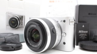 美品】NIKON ニコン Nikon 1 J1 標準ズームレンズキット シルバーN1
