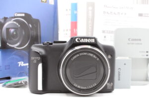 【美品】CANON キヤノン デジタルカメラ PowerShot SX170 広角28mm 光学16倍ズーム ブラック PSSX170IS #LE2027173