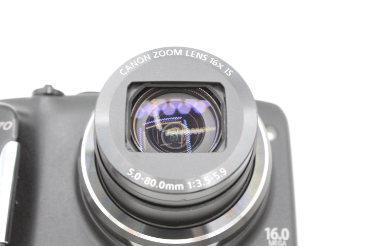 【美品】CANON キヤノン デジタルカメラ PowerShot SX170 広角28mm 光学16倍ズーム ブラック PSSX170IS #LE2027173 - 画像 (12)