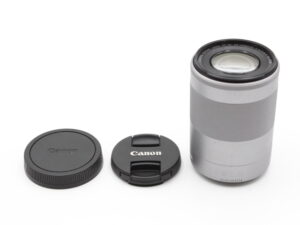【良品】Canon キヤノン 望遠ズームレンズ EF-M55-200mm F4.5-6.3 IS STM(シルバー)#LE2027872