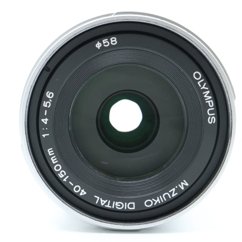 【良品】OLYMPUS オリンパス 望遠ズームレンズ M.ZUIKO DIGITAL 40-150mm F4.0-5.6 R シルバー LE2028780 - 画像 (7)