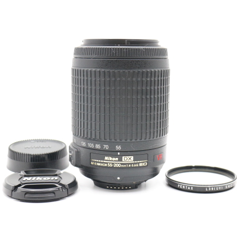 【良品】NIKON ニコン AF-S DX VR Zoom Nikkor 55-200mm f/4-5.6G IF-ED Fマウント #LE2025962