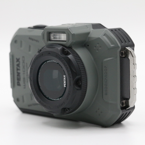 【良品】PENTAX ペンタックス WG-1000 オリーブ 本格防水デジタルカメラ 15m防水 (連続1時間) 2m耐衝撃 防塵仕様 #LE2028025 - 画像 (3)