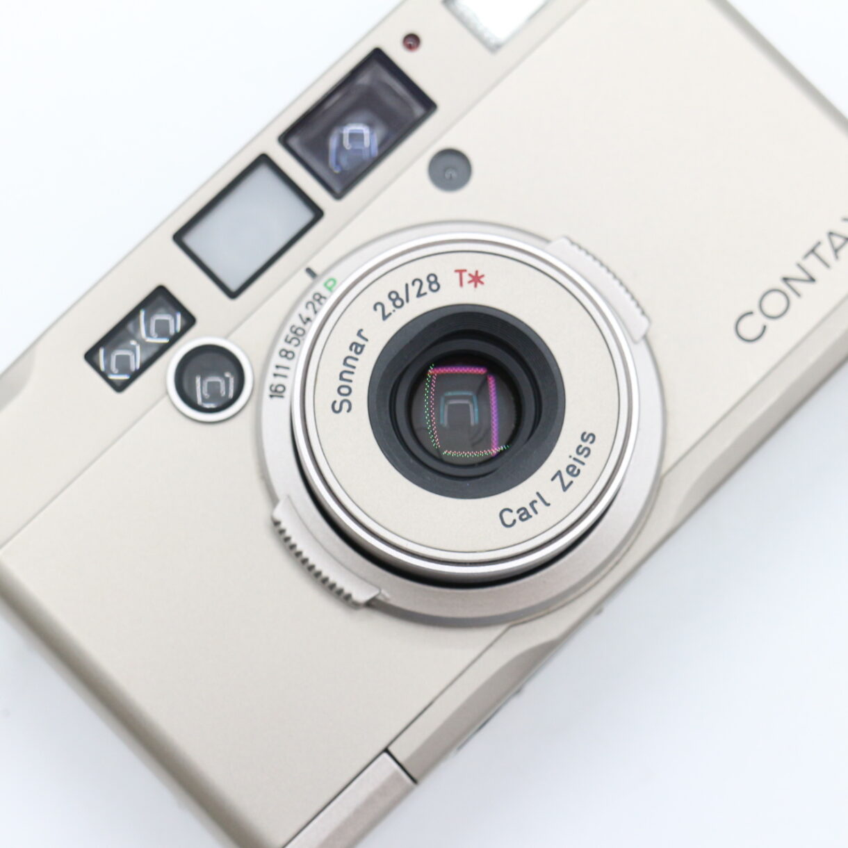【良品】CONTAX コンタックス Tix Carl Zeiss Sonnar T* 28㎜ F2.8 #LE2028932 - 画像 (9)