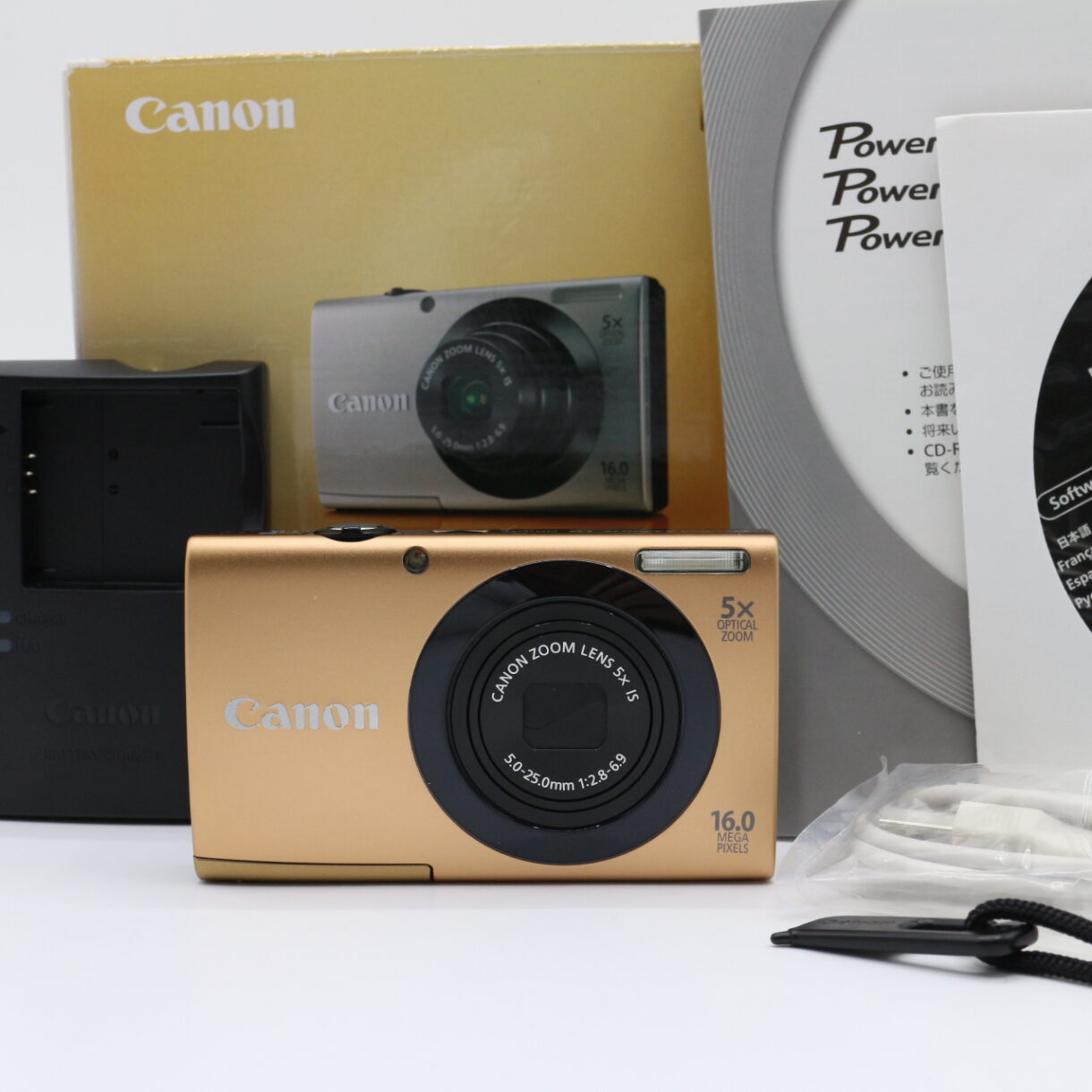 【良品】CANON キヤノン デジタルカメラ PowerShot A3400IS ゴールド 光学5倍ズーム #LE2028531