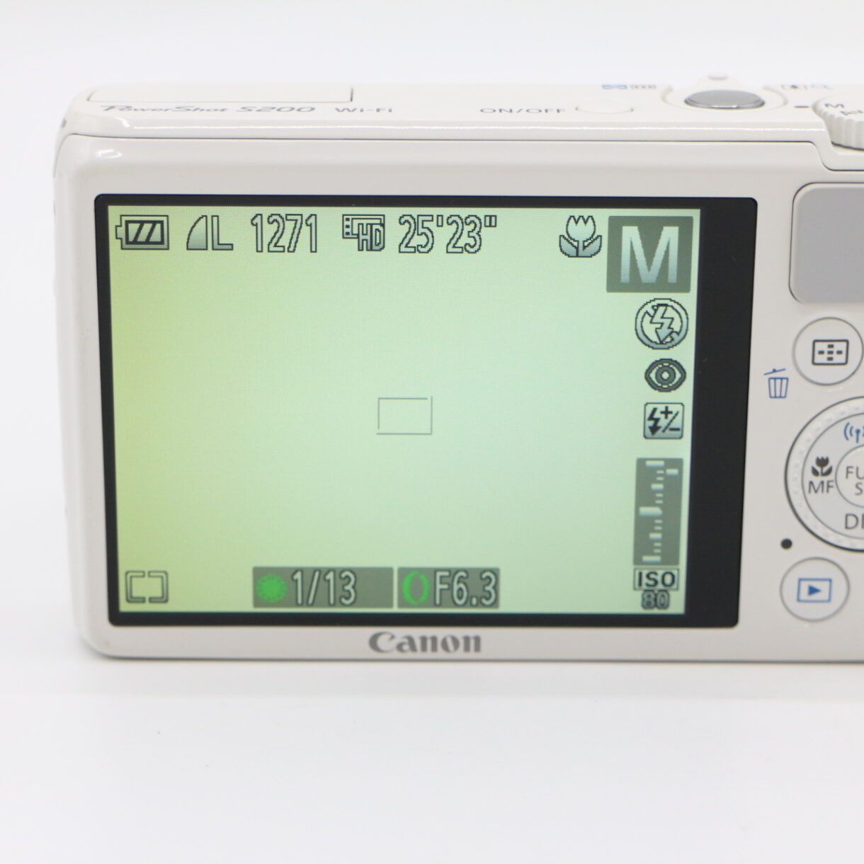 【良品】CANON キヤノン PowerShot S200 ホワイト パワーショット デジタルカメラ コンデジ #LE2029080 - 画像 (3)
