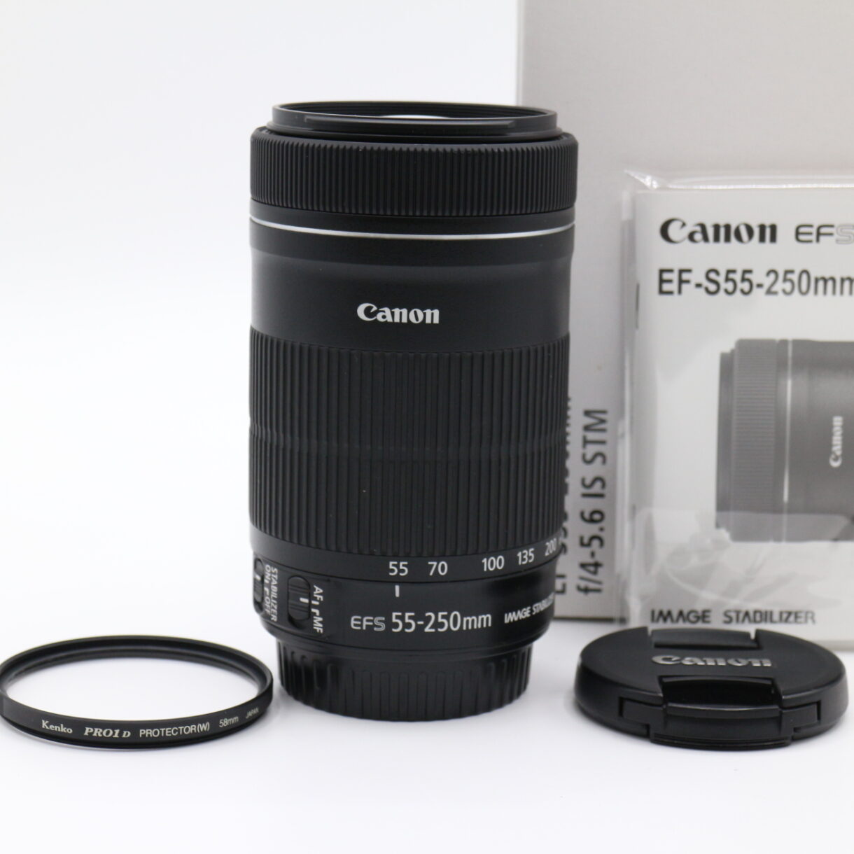 【美品】CANON キヤノン EF-S 55-250mm F4-5.6 IS STM 望遠ズームレンズ #LE2029110