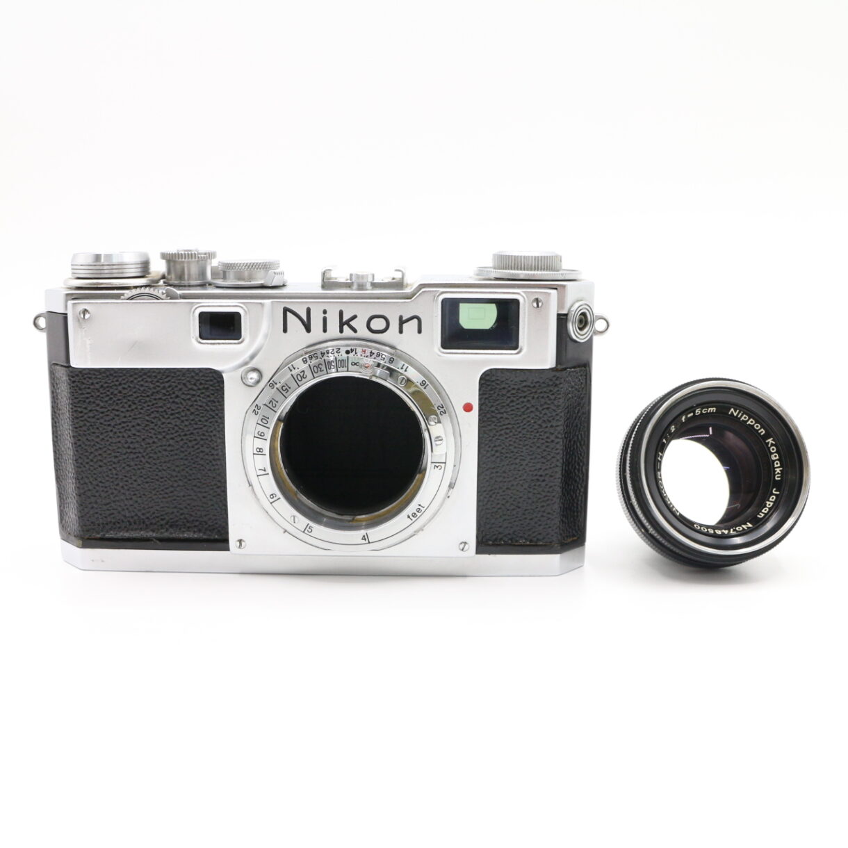 【良品】NIKON ニコン S2 前期型 シルバー NIKKOR-H 5cm F2 50mm レンジファインダー フィルムカメラ Sマウント #LE20275331 - 画像 (10)