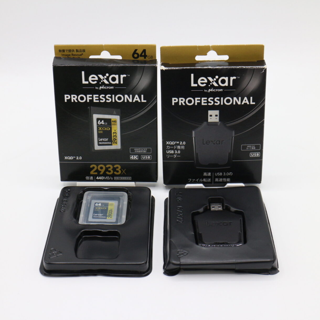 【良品】LEXAR レキサー PROFESSIONAL XQD 2.0 64GB 2933X リーダー セット #LE2029460