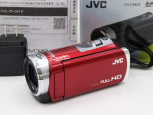 【美品】JVC ジェイブイシー GZ-HM390-R フルHD デジタルビデオカメラ 光学40倍ズーム #LE2029495