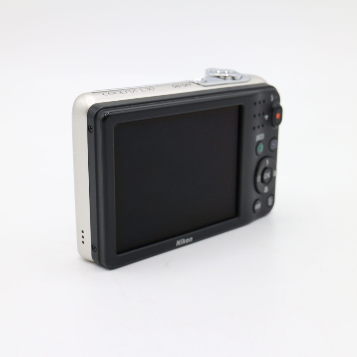 【良品】NIKON ニコン デジタルカメラ COOLPIX L30 5倍ズーム 2005万画素 乾電池タイプ シルバー L30SL #LE2029540 - 画像 (4)
