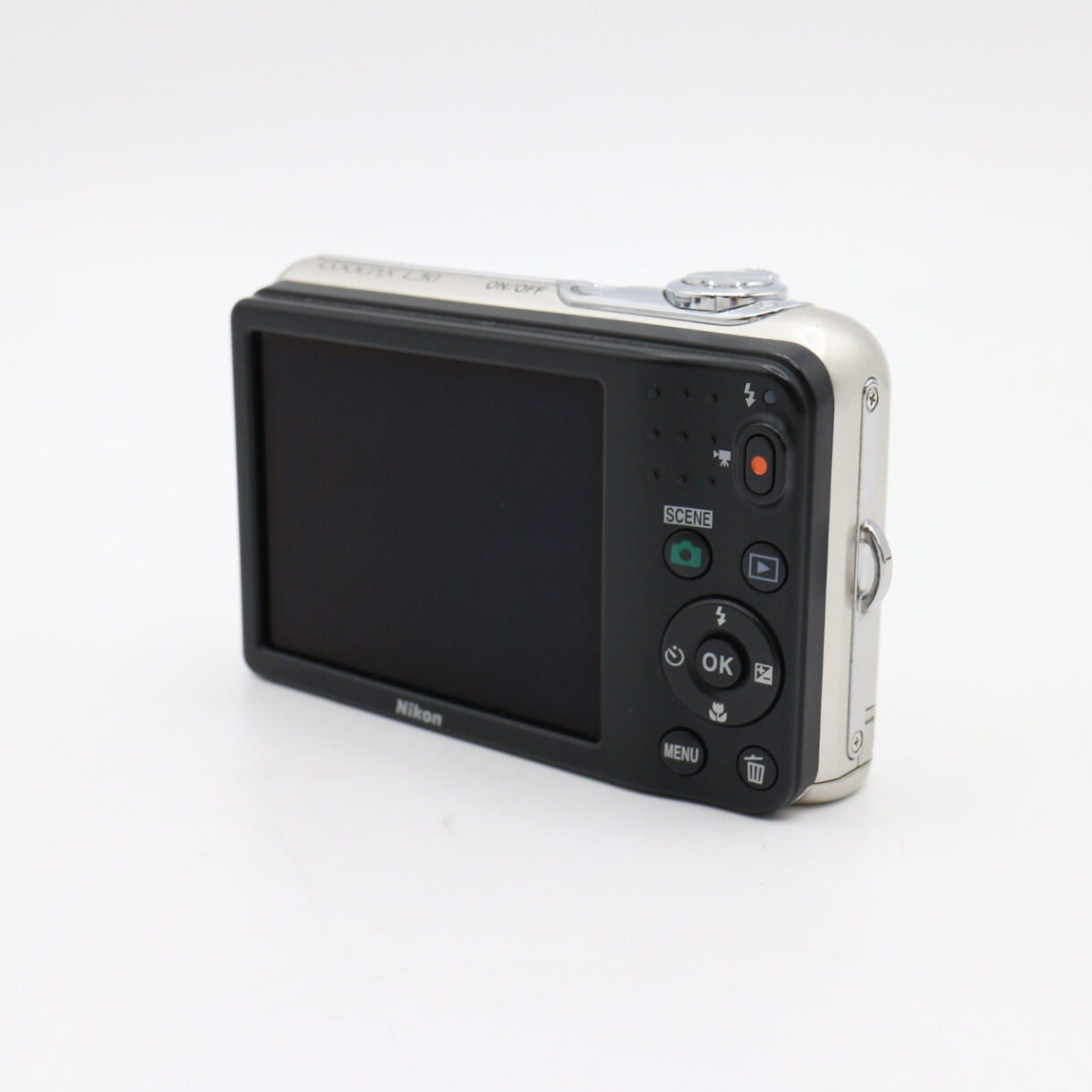【良品】NIKON ニコン デジタルカメラ COOLPIX L30 5倍ズーム 2005万画素 乾電池タイプ シルバー L30SL #LE2029540 - 画像 (6)