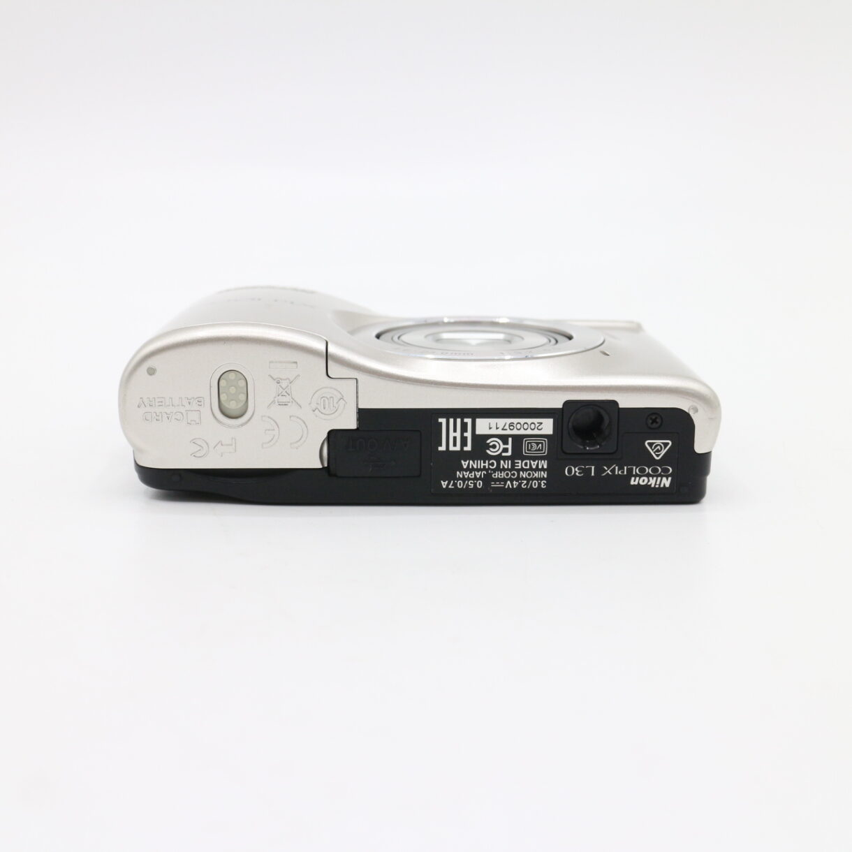 【良品】NIKON ニコン デジタルカメラ COOLPIX L30 5倍ズーム 2005万画素 乾電池タイプ シルバー L30SL #LE2029540 - 画像 (10)