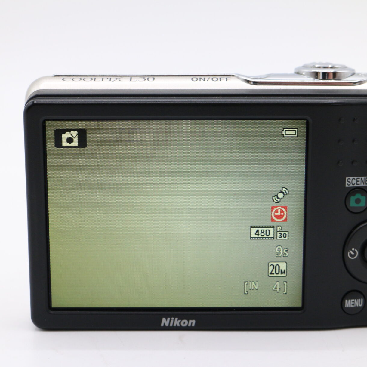 【良品】NIKON ニコン デジタルカメラ COOLPIX L30 5倍ズーム 2005万画素 乾電池タイプ シルバー L30SL #LE2029540 - 画像 (12)