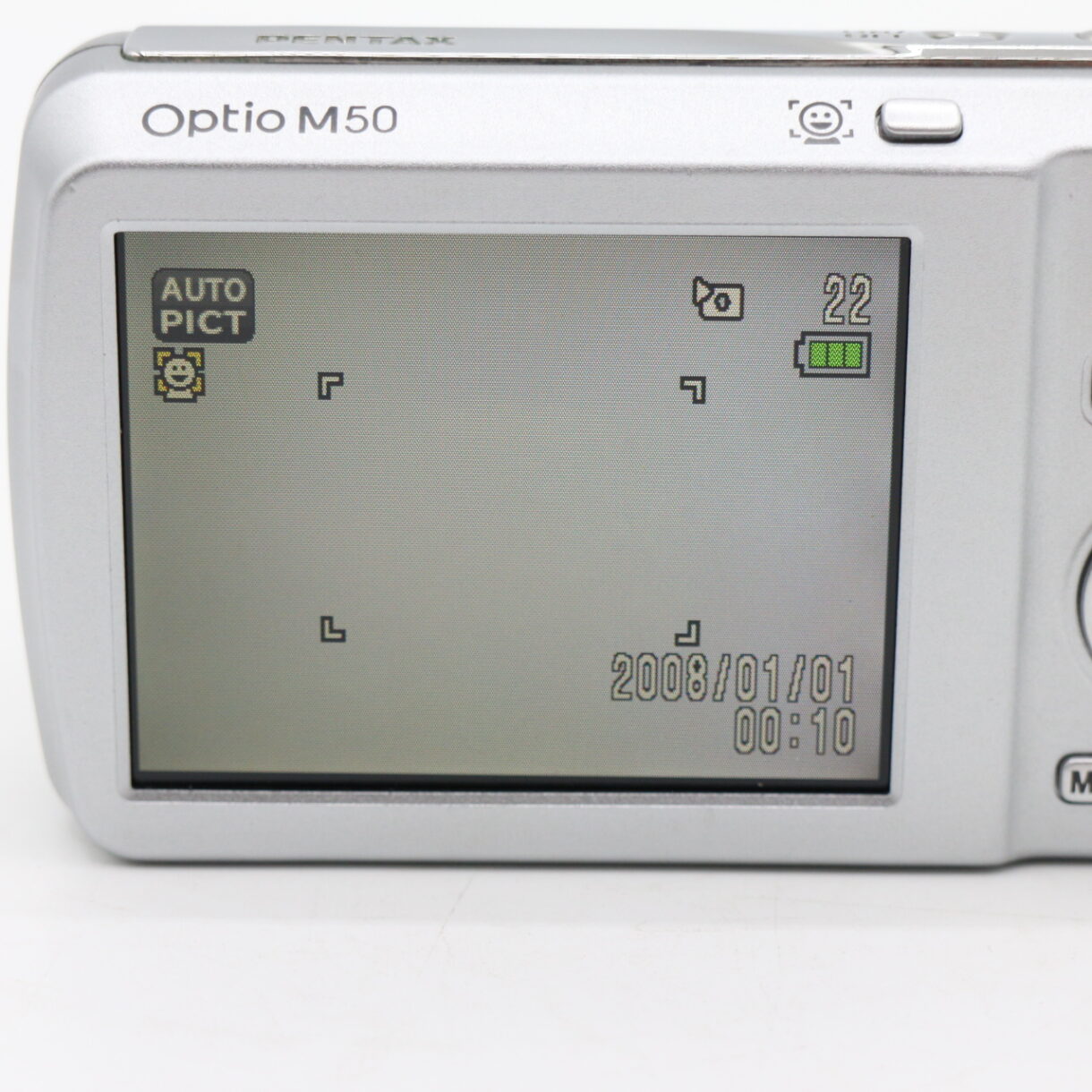 【良品】PENTAX ペンタックス Optio M50 シルバー オプティオ #LE2029541 - 画像 (12)